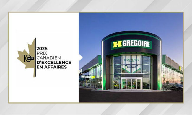 Le Prix canadien d’excellence en affaires pour HGrégoire
