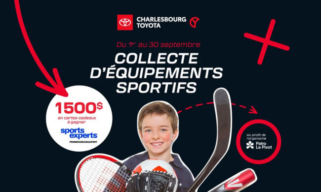 Charlesbourg Toyota et Kia Beauport lancent leur 14ᵉ collecte d’équipements sportifs